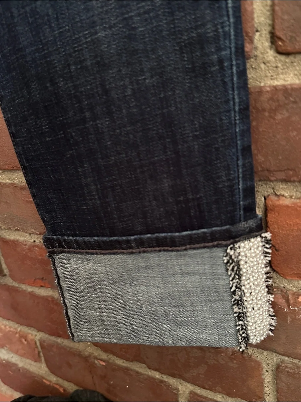 Chicos So Slimming Girlfriend Ankle Jeans Beads Sz 2P (34 X 25) 11” high rise - Picture 3 of 6